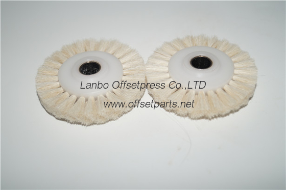 good quality white bristle wheel 58x10x16 mm for offset printing machine