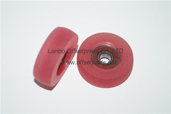 good quality red rubber wheel 45x9x14mm for roland pinter machine