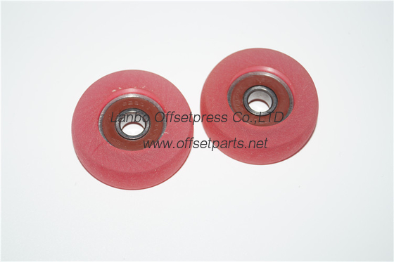 good quality red rubber wheel 45x9x14mm for roland pinter machine